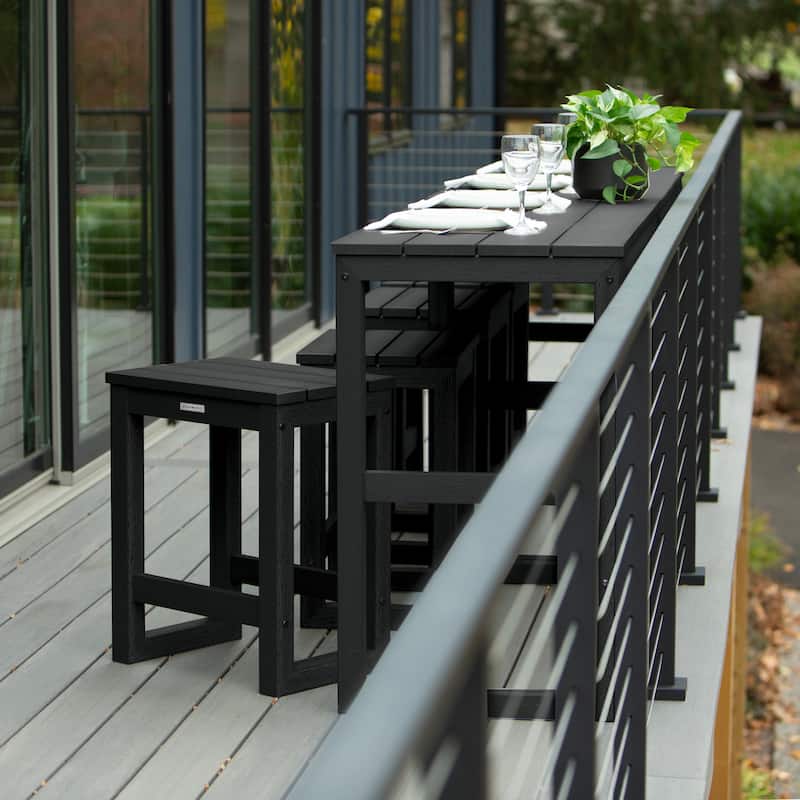 HIGHWOOD Monroe Modern Counter Height Balcony Stool/Table 6-Piece Set