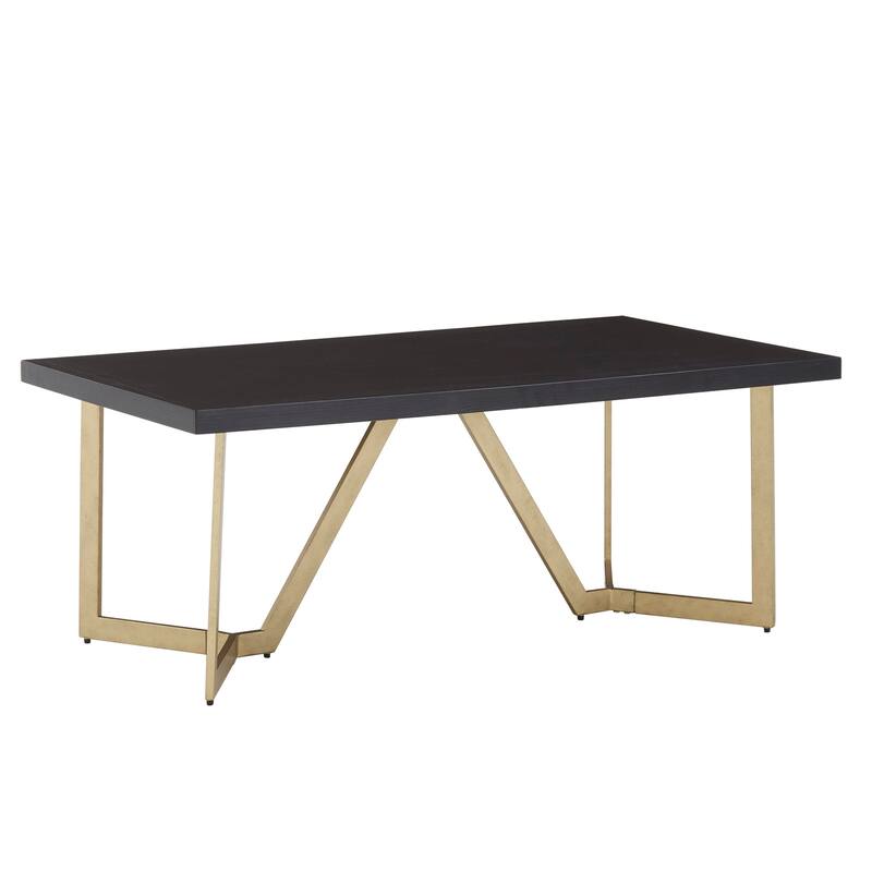 Cheyenne Black and Gold Metal Base Table Set by iNSPIRE Q Modern - Cocktail Table
