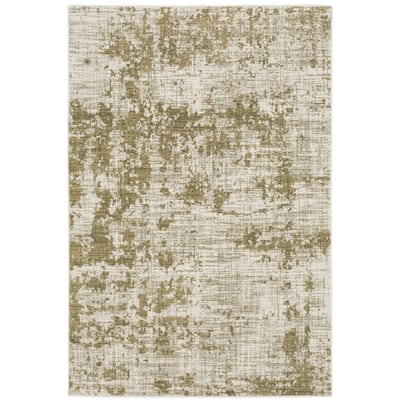 Vista Home Vance Distressed Abstract Beige/Cream Area Rug