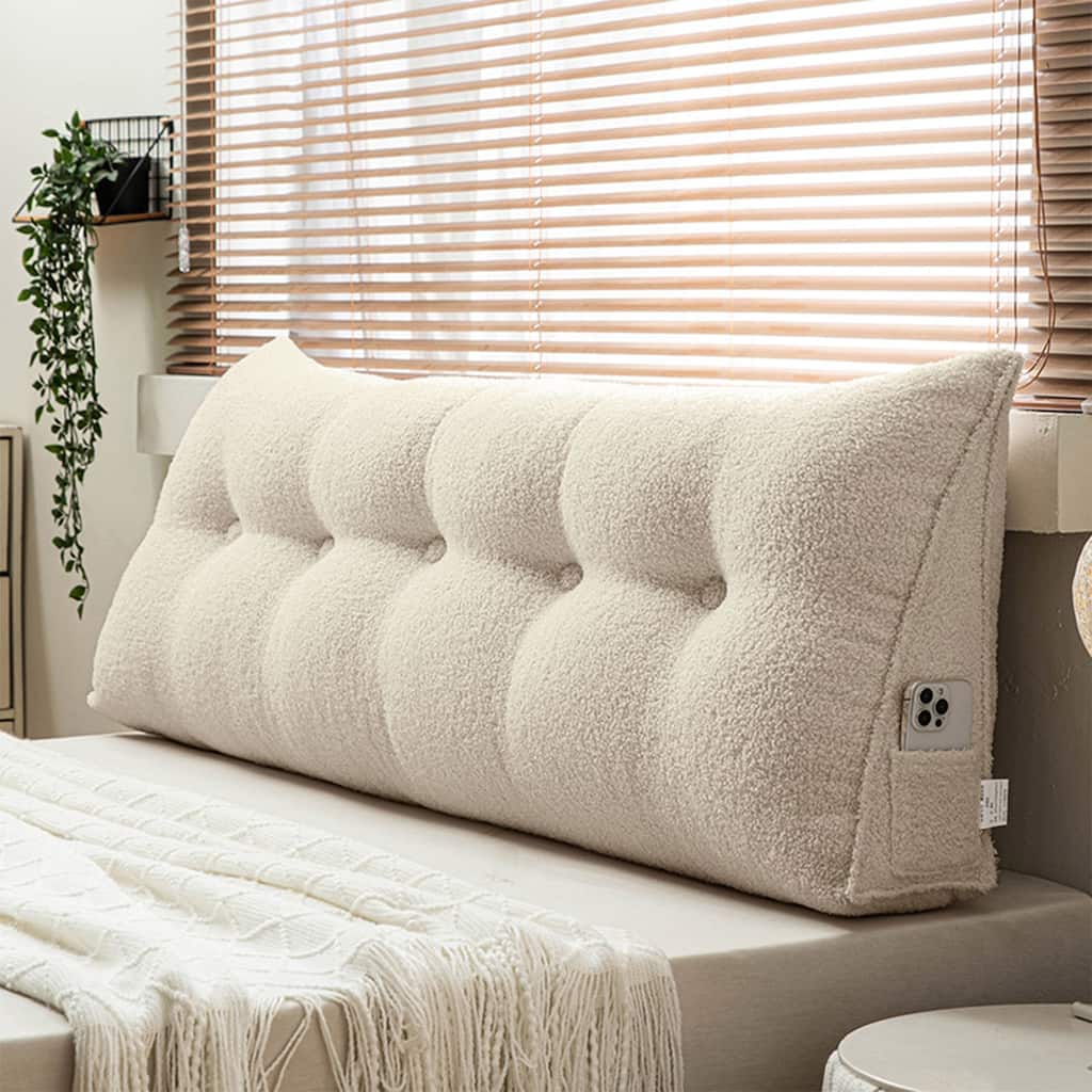 Triangular Bed Rest Wedge Headboard Pillow Back Support Reading Pillow