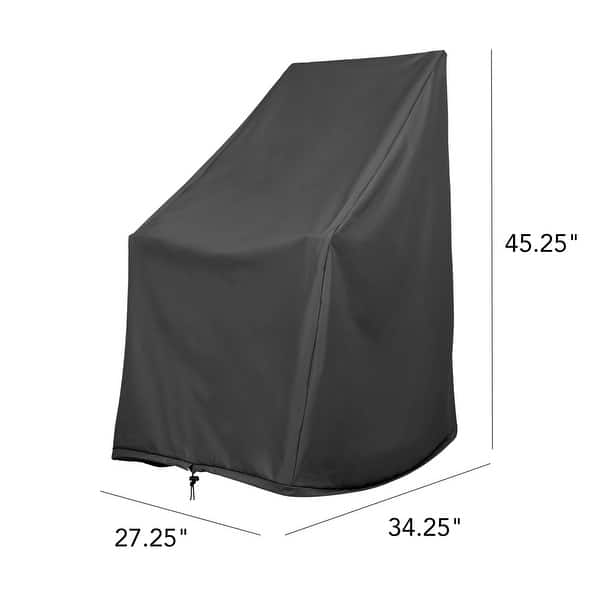 dimension image slide 2 of 4, SnugShield Waterproof Rocking Chair Cover 45.25"H x 34.25"D x 27.25"W