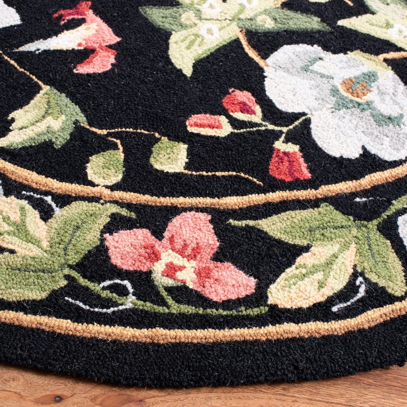 SAFAVIEH Handmade Chelsea Rubi French Country Floral Wool Rug