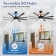 preview thumbnail 10 of 44, 65 Inch Black/White/Gold LED Ceiling Fan with Light Remote(8-Blade)