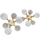 preview thumbnail 4 of 7, Clear Crystal Orb Inspired Jack Decorative Sculpture with Gold Metal Accents (Set of 2)