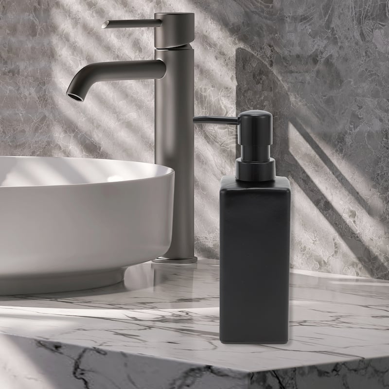 Square Classic Soap Pump Dispenser for Laundry Rooms Hotels 350ml 1 Pcs