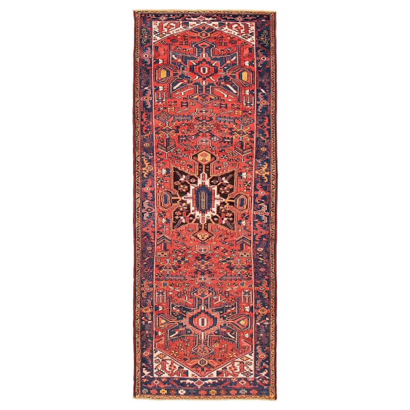 ECARPETGALLERY Hand-knotted Konya Anatolian Red Wool Rug - 3'10 x 10'10 - Red - 3'10 x 10'10
