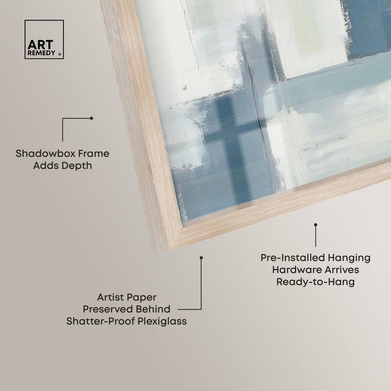 Deconstructed Blue III Shadowbox by Art Remedy