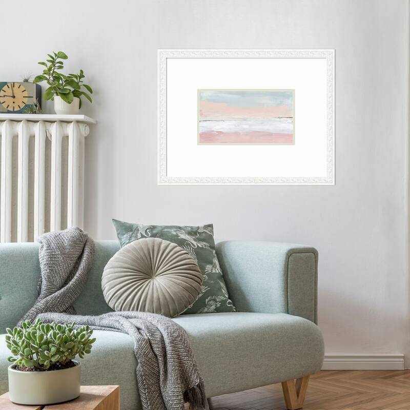 Peaceful Pastel Horizon by Julia Contacessi Wood Framed Wall Art Print