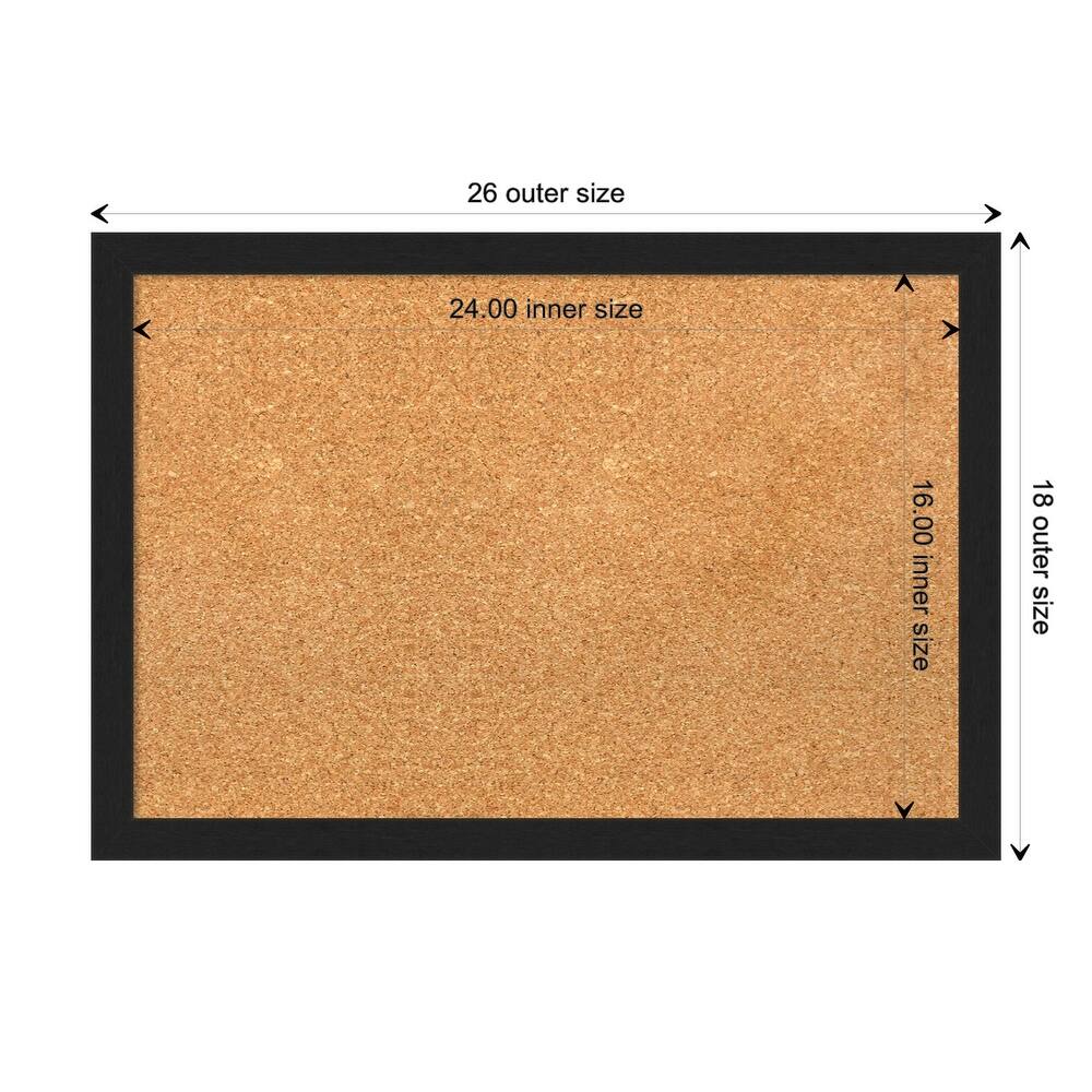 Grace Narrow Framed Natural Corkboard Bulletin Board