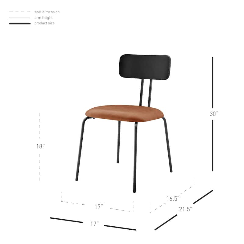 NPD Furniture Judith PU Dining Side Chair (Set of 4)