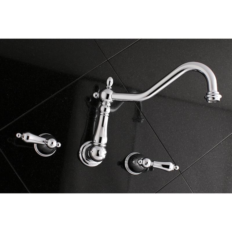 Heritage 3-Hole Wall Mount Roman Tub Faucet in Brushed Nickel