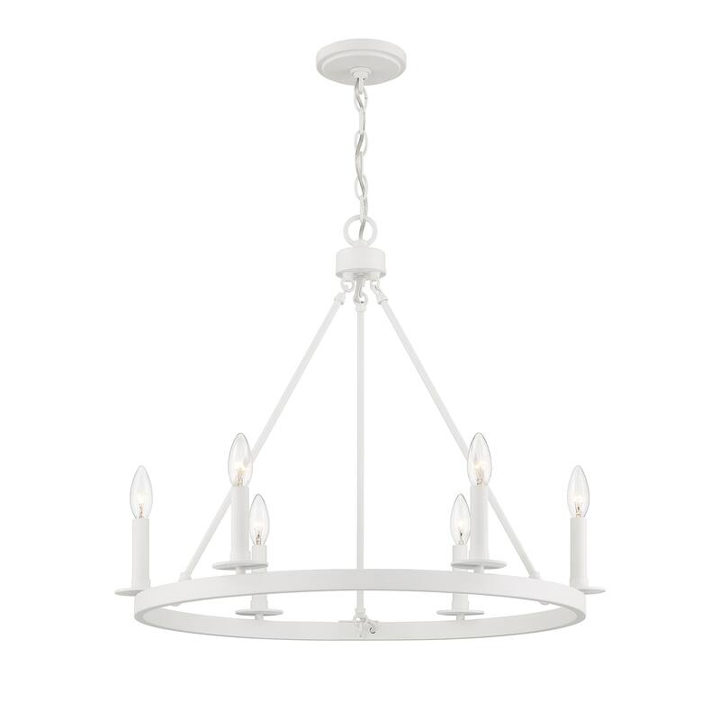 Meridian M10093 6 Light 26" Wide Taper Candle Style Chandelier
