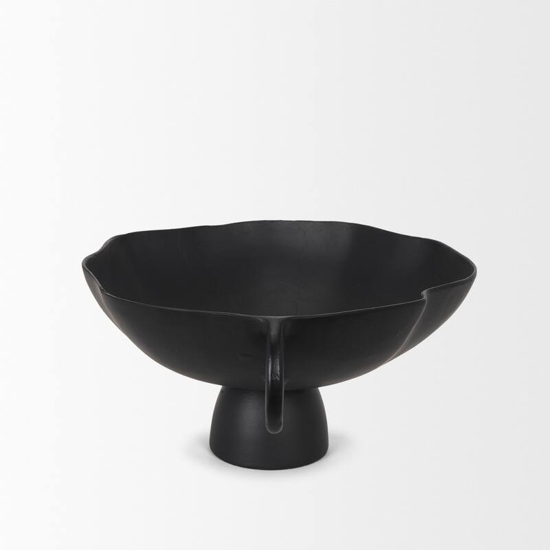 Radka Large Matte Black Metal Decorative Bowl - 15.75 x 19.69 x 8.25