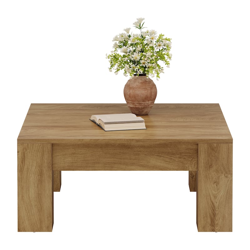 Wood Coffee Table, Tea Table Cocktail Table, Living Room Accent Center Table