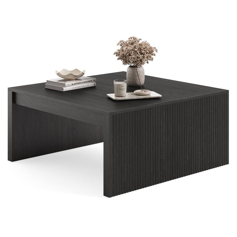 Mid-Century Modern Square Coffee Table, Living Room Bedroom Center Cocktail Accent Table