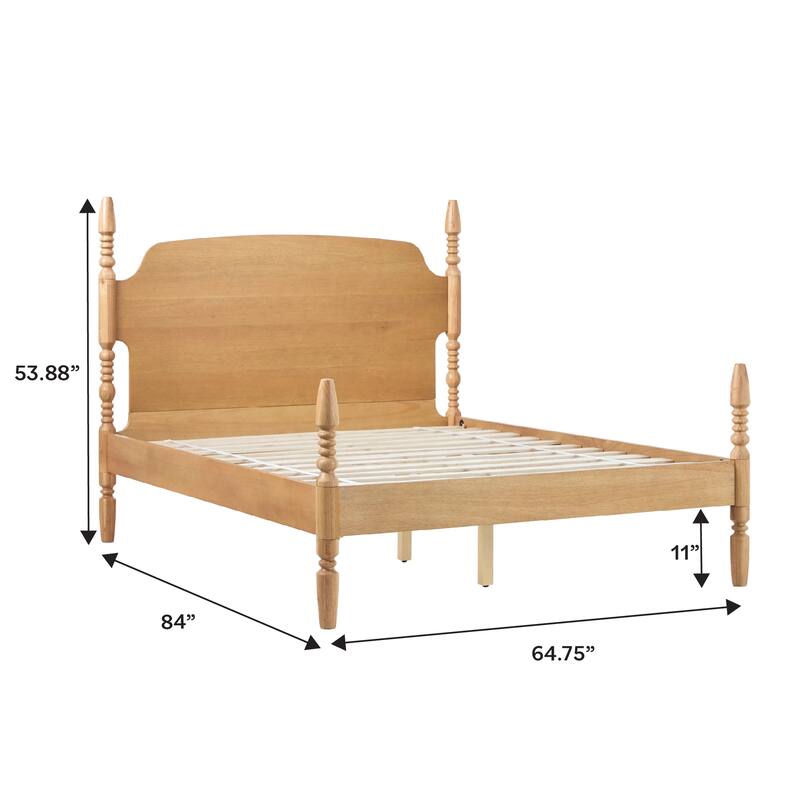 Walker Edison Queen Bed with Dresser and 2-Drawer Nightstands Bedroom Set