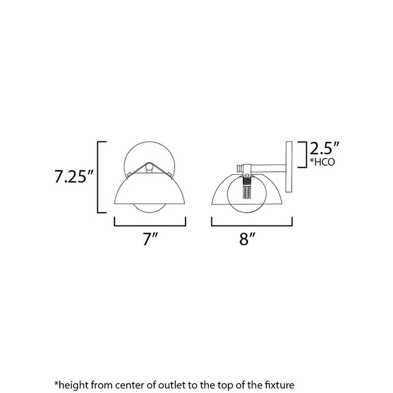 Studio M SM31001FT Domain 7" Tall LED Bathroom Sconce with Glass