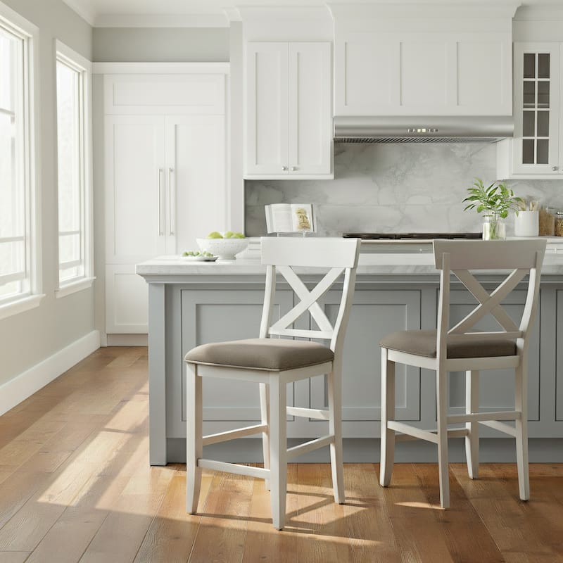 Belsey X Back Upholstered Counter Stool Set of 2