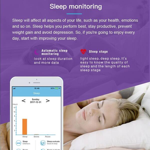 Shop Waterproof Wireless Bluetooth Smart Fitness Tracker Heart