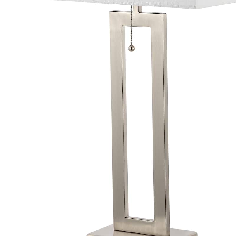 Lucie 28.5" Vintage Industrial Iron LED Table Lamp with Pull-Chain and USB Charging Port, (Set of 2) by JONATHAN Y