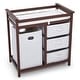preview thumbnail 1 of 12, Wooden Baby Changing Table, Modern Diaper Changing Table Brown