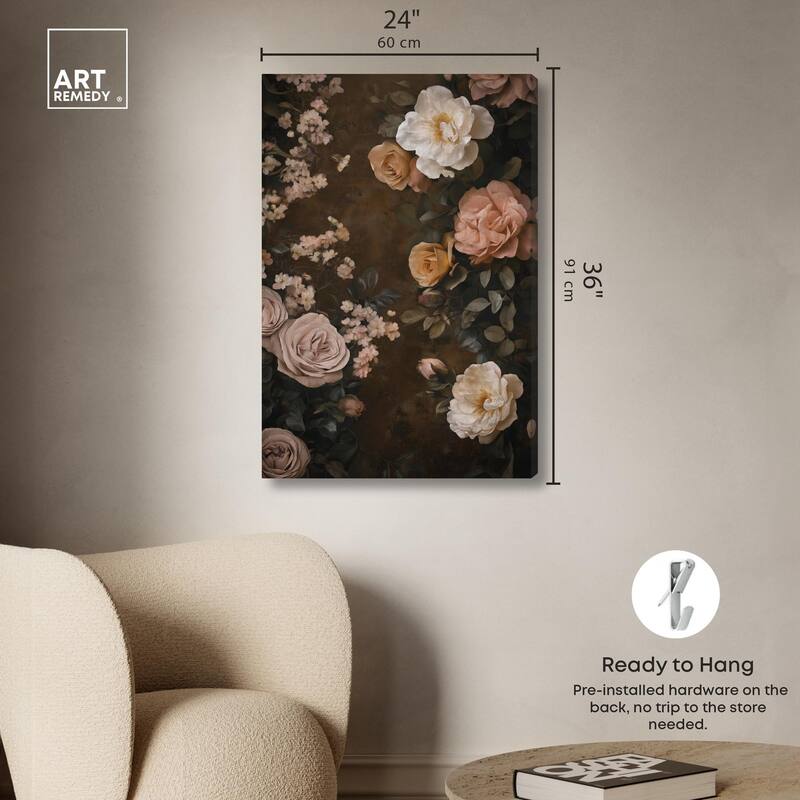 Faded Florals Fable II Canvas by Art Remedy, Gallery Wrapped