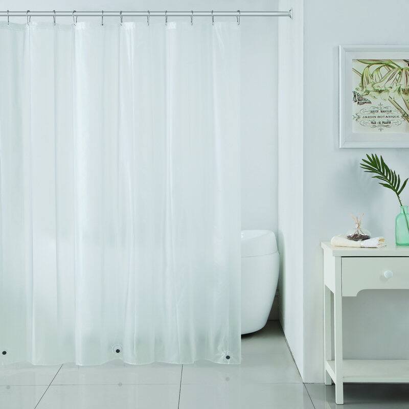 Dainty Home Light Weight Shower Curtain Liner With Weighted Hem - Frosted Clear