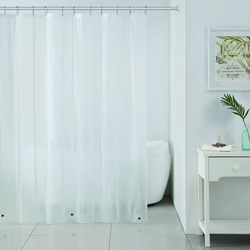 Dainty Home Light Weight Shower Curtain Liner With Weighted Hem