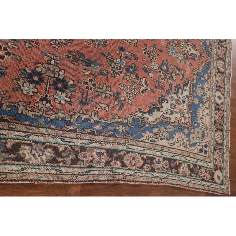 Hamedan Persian Vintage Area Rug Handmade Wool Carpet - 6'6"x 10'0"