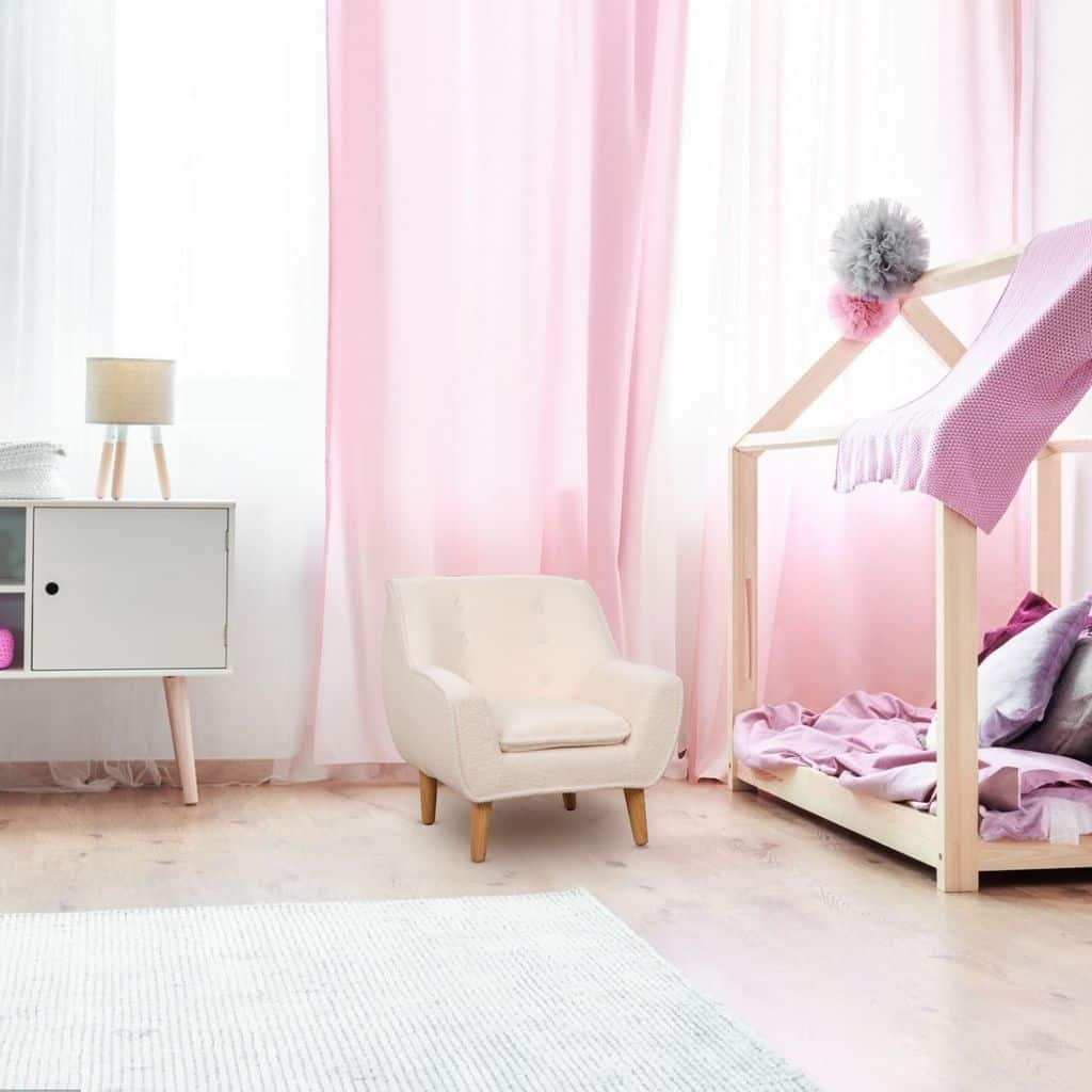 Kid's Modern Arm Chair in White