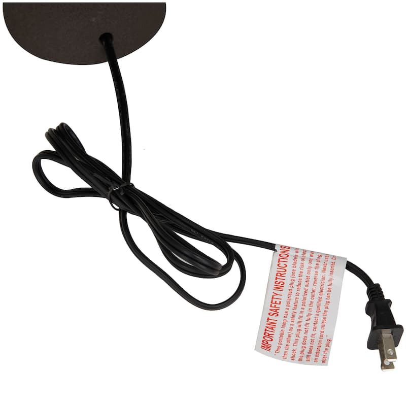 CosmoLiving by Cosmopolitan Black Ceramic Gourd Style Base Room Table Lamp with Drum Shade