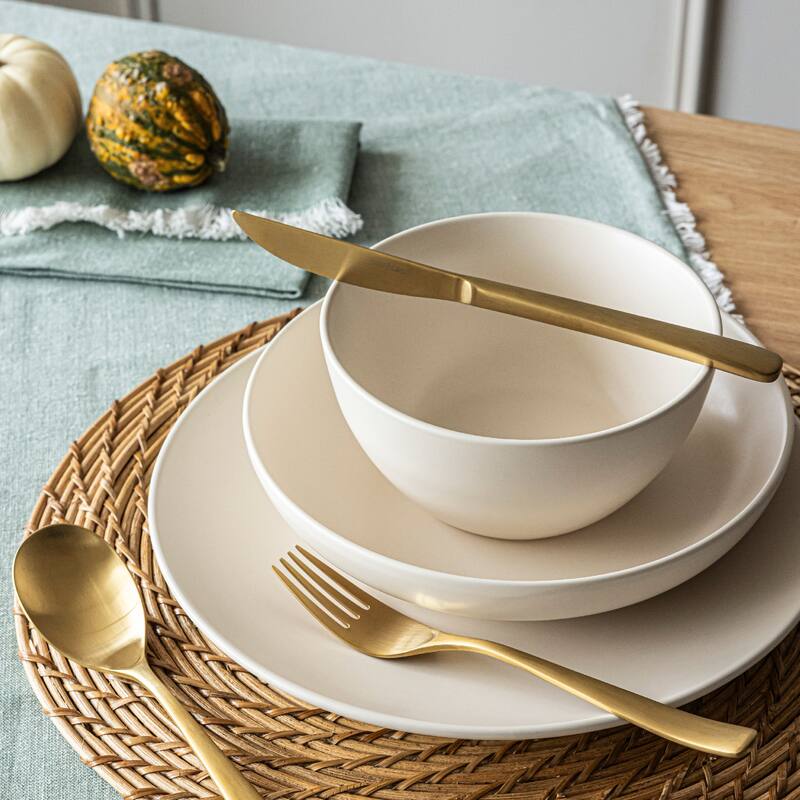 over&back Coupe Semi-Matte Stoneware Dinner Bowls - 30oz