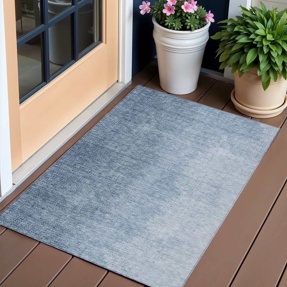 HomeRoots Abstract Transitional Rectangle Outdoor Rug