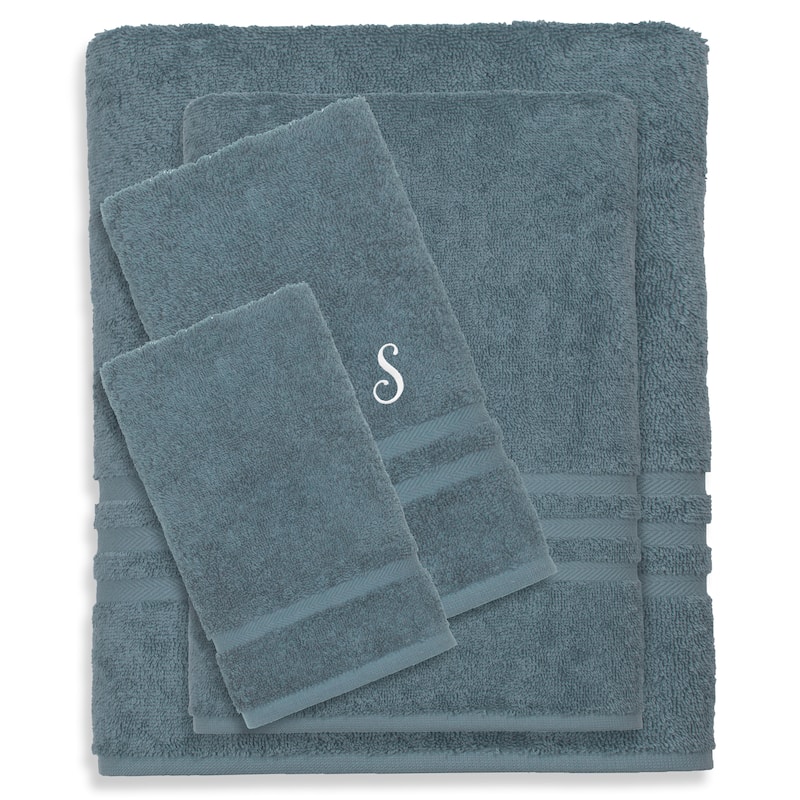 Authentic Hotel and Spa 100% Turkish Cotton 4PC Denzi Towel Set. - S