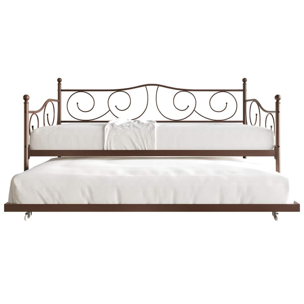 CraftPorch Contemporary Twin Size Metal Daybed with Trundle
