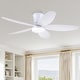 preview thumbnail 15 of 16, 36"/42"/48" Low Profile Ceiling Fan with ABS Blades 3 Color LED Light for Bedroom Living Room APP and Remote Control