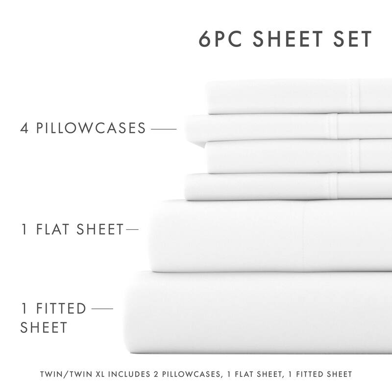 Soft Essentials Ultra-soft Deep Pocket 6-piece Microfiber Sheet Set