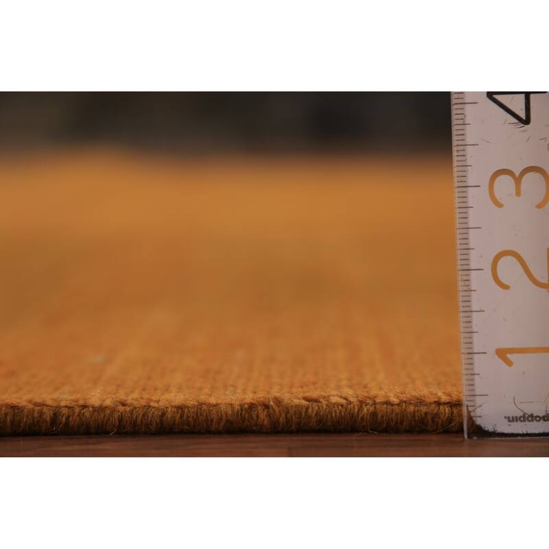 Orange Gabbeh Oriental Area Rug Hand-Knotted Wool Carpet - 6'5" x 9'7"