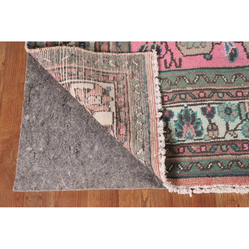 Traditional Hamedan Persian Vintage Rug Hand-Knotted Wool Carpet - 7'0"x 10'6"