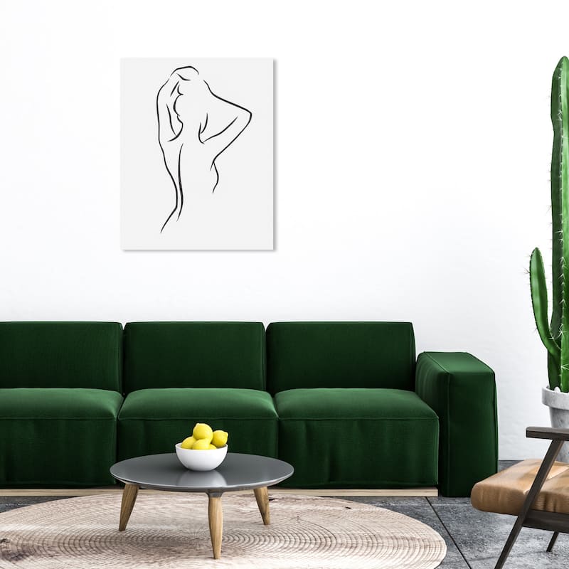 Wynwood Studio Fashion and Glam Figurative Woman VI Black and Modern & Contemporary Wall Art Canvas Print - 36 x 30