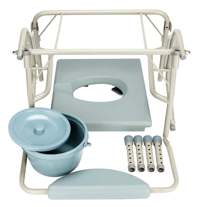 34.8"Medical Bariatric Drop-Arm Commode Potty Chair