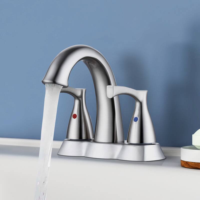 Topcraft Two Handle Bathroom Sink Faucet with Pop-Up Drainer