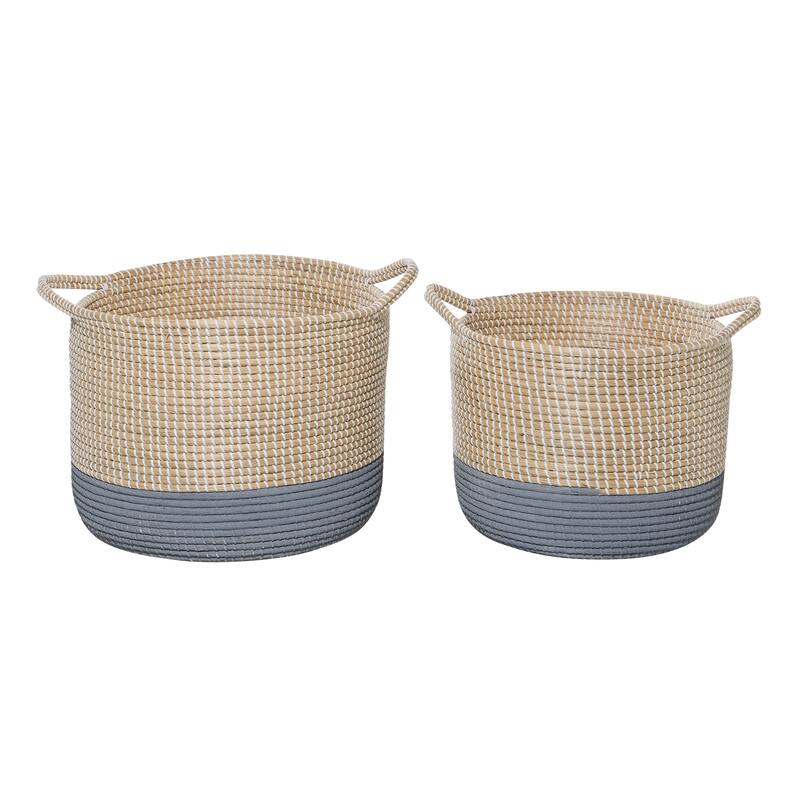 Seagrass Contemporary Storage Basket (Set of 2)