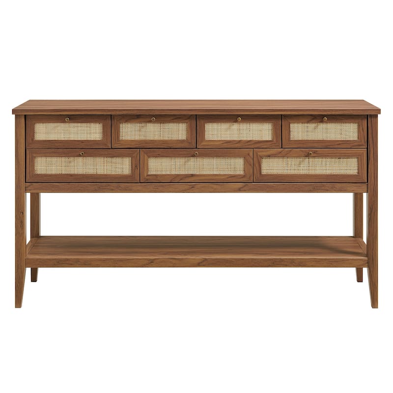 Soma 62 Inch Rattan Console Table