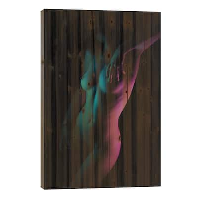 Untitled Print On Wood by Alex Busu - Multi-Color