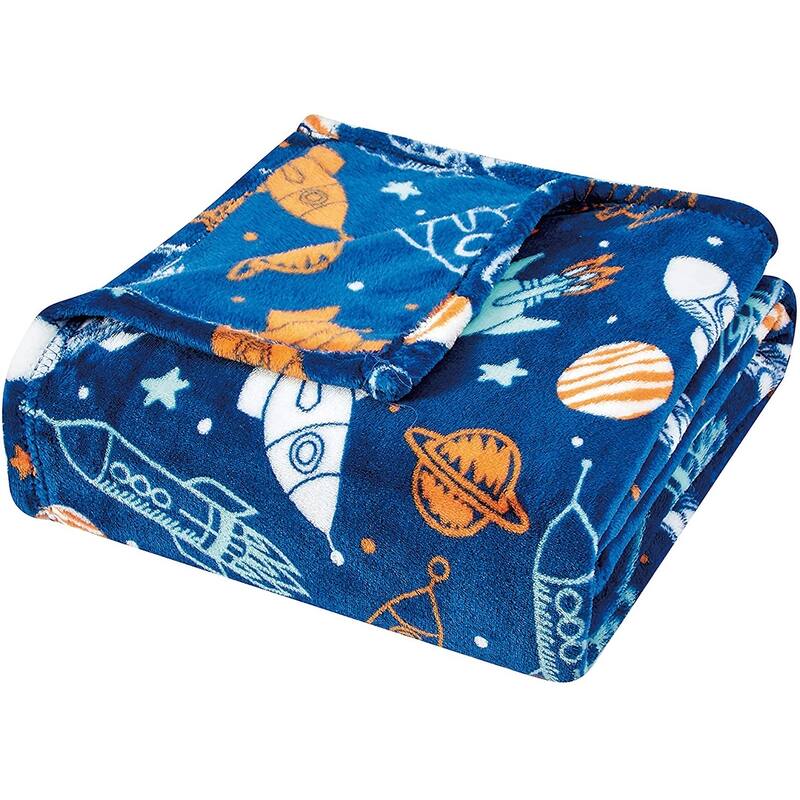 Out of This World Plush Fleece Throw Blanket (50" x 60") - Space Adventure