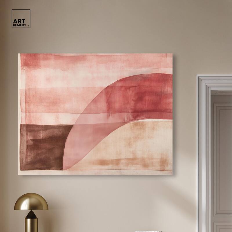 Faded Crimson Canvas by Art Remedy, Gallery Wrapped