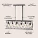 preview thumbnail 2 of 14, Urbanna 37.75" 6-Light Adjustable Iron Farmhouse Rustic LED Dimmable Pendant, Oil Rubbed Bronze by JONATHAN Y