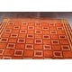 preview thumbnail 10 of 16, Checkered Gabbeh Kashkoli Oriental Area Rug Hand-knotted Wool Carpet - 6'9" x 9'8"