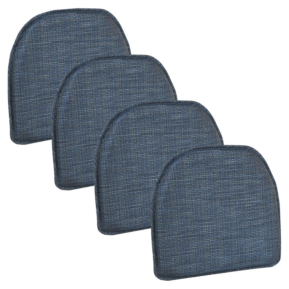 Klear Vu Kahuna Non-Slip Kahuna Denim Dining Chair Cushion Set